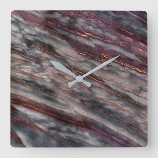 花崗岩の石模様アクリル壁時計 スクエア壁時計 (正面)