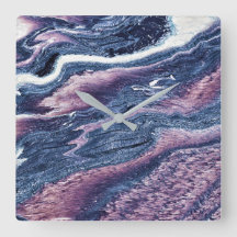 花崗岩の石模様アクリル壁時計