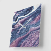 花崗岩の石模様アクリル壁時計 スクエア壁時計 (傾斜)