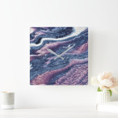 花崗岩の石模様アクリル壁時計 スクエア壁時計 (ホーム)