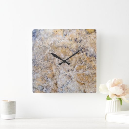 花崗岩の石模様アクリル壁時計 スクエア壁時計 (ホーム)