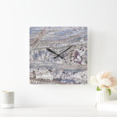 花崗岩の石模様アクリル壁時計 スクエア壁時計 (ホーム)