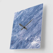 花崗岩の石模様アクリル壁時計 スクエア壁時計 (傾斜)