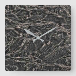 花崗岩の石模様アクリル壁時計 スクエア壁時計