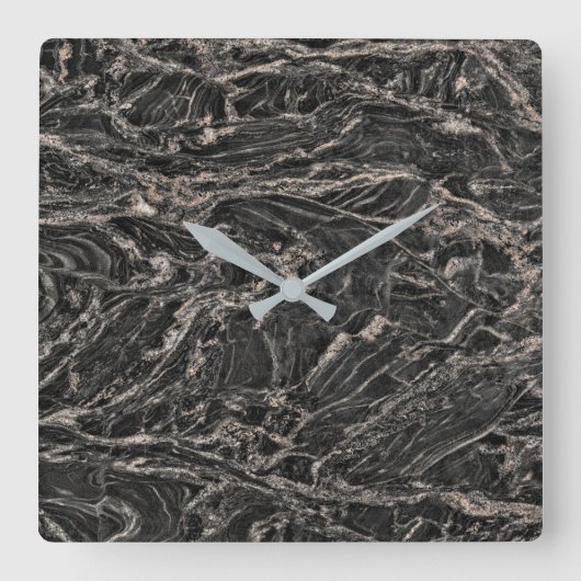 花崗岩の石模様アクリル壁時計 スクエア壁時計 (正面)