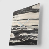 花崗岩の石模様アクリル壁時計 スクエア壁時計 (傾斜)