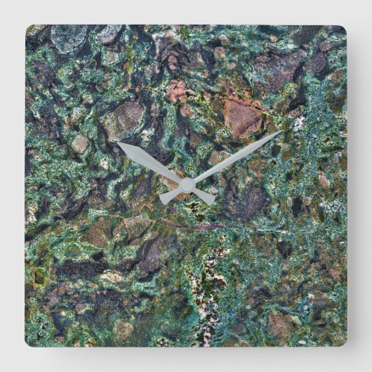 花崗岩の石模様アクリル壁時計 スクエア壁時計 (正面)