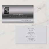 花崗岩の石段が上昇 – 金属調で 名刺 (正面/裏面)