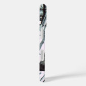 花崗岩の薄い断面モノグラム – 岩のテクスチャ Case-Mate iPhoneケース (裏面 / 右)