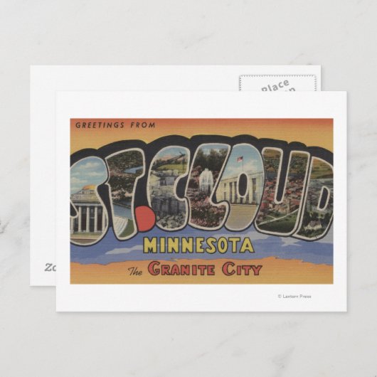 花崗岩の街 – 大文字シーン ポストカード (正面/裏面)