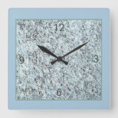 花崗岩の象眼 スクエア壁時計 (正面)