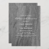 花崗岩エレガントリハーサルディナー招待状 招待状 (正面/裏面)
