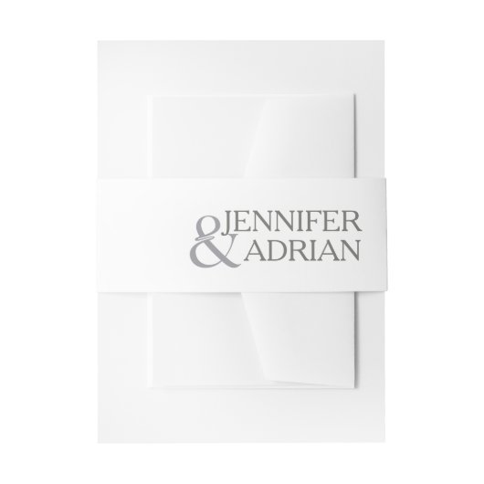 花崗岩グレイの結婚式 詳細 現代の結婚式 招待状ベリーバンド (正面例)