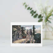 花崗岩ゲート鉄道模型 ポストカード (スタンド正面)