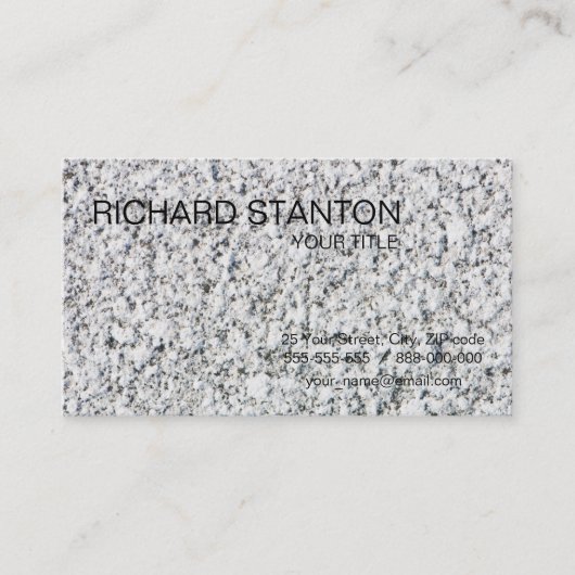 花崗岩サーフェスパターン 名刺 (正面)