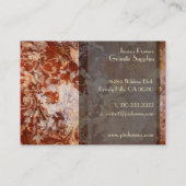 花崗岩ダマスクのテンプレート, ティールと深紅 名刺 (裏面)