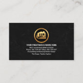 花崗岩テクスチャブロンズチェーンソー 名刺 (裏面)