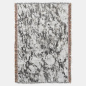 花崗岩テクスチャ |黒の大理石の背景 スローブランケット (正面縦)