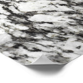 花崗岩テクスチャ |黒の大理石の背景 ポスター (角)