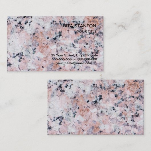 花崗岩パターン 名刺 (正面/裏面)