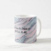 花崗岩ピンクブルーグレー大理石石板瑪瑙ストーン コーヒーマグカップ (正面右)