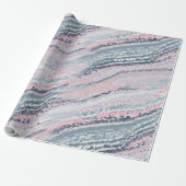 花崗岩ピンクブルーグレー大理石石板瑪瑙ストーン ラッピングペーパー (アンロールド)