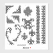 花崗岩フローラゴシックヴィンテージ収集家 シール (シート)