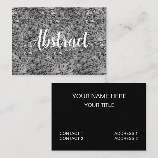 花崗岩モザイク抽象芸術石大理石パターン 名刺 (正面/裏面)