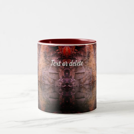 花崗岩ロックウォール反射3自然 ツートーンマグカップ (中央)