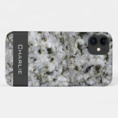 花崗岩ロックホワイト(名前付き) Case-Mate iPhoneケース (裏面(横))
