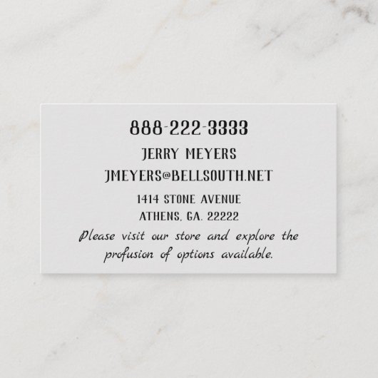 花崗岩名刺 名刺 (裏面)