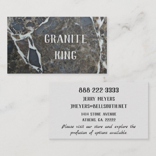 花崗岩名刺 名刺 (正面/裏面)