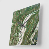 花崗岩型石模様アクリル壁時計 スクエア壁時計 (傾斜)