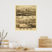 花崗岩秋, MNパノラママップ – 1874 ポスター (キッチン)