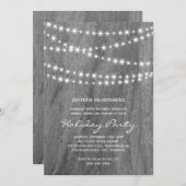 花崗岩&トゥインクルライツホリデー企業のパーティー 招待状 (正面/裏面)