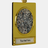 花崗岩 – 懸命岩 ゴールドプレートバナーオーナメント (右)