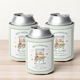 花市場でフレッシュなおしゃれな結婚前パーティー 缶クーラー