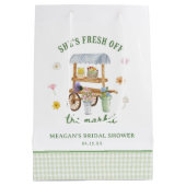 花市場で買ったばかりのブライダルシャワー ミディアムペーパーバッグ (裏面)