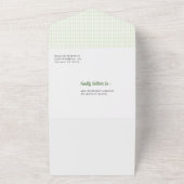 花市場の市場ブライダルシャワー オールインワン招待状 (外側)