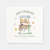 花市場は市場から新鮮なブライダルシャワー スタンダードカクテルナプキン (正面)