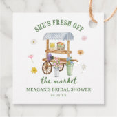 花市場は市場から新鮮なブライダルシャワー フェイバータグ (裏面)