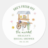 花市場は市場から新鮮なブライダルシャワー ラウンドシール (正面)