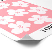 花市場東京ピンクさくらんぼ花フローラ ポスター (角)