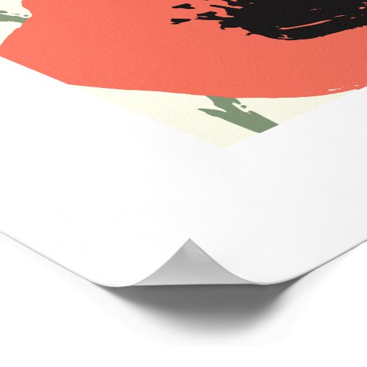 花市場編集可能サンティアゴ ポスター (角)