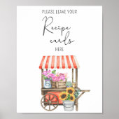 花市場 – あなたのレシピカードはこちらポスター ポスター (正面)