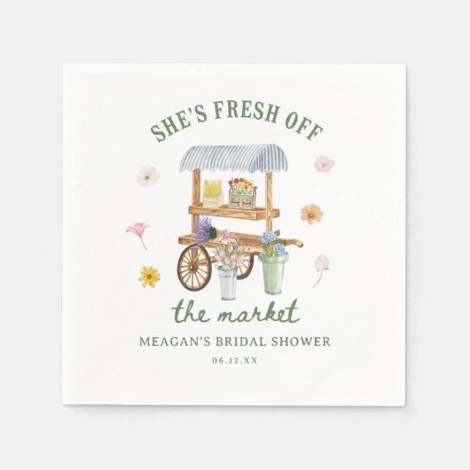 花市場 フレッシュ オフ ザ マーケット ブライダル シャワー スタンダードカクテルナプキン (正面)