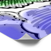 花帽子おもしろい付き骨格 ポスター (角)