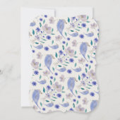 花帽子をかぶったかわいい青い雀 (裏面)