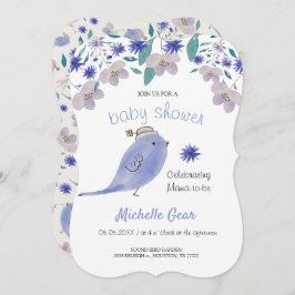 花帽子をかぶったかわいい青い雀