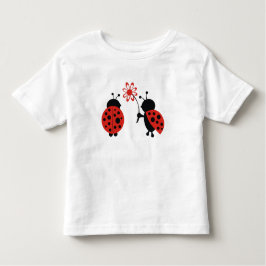 花幼児Tシャツ付きレディバグ トドラーTシャツ